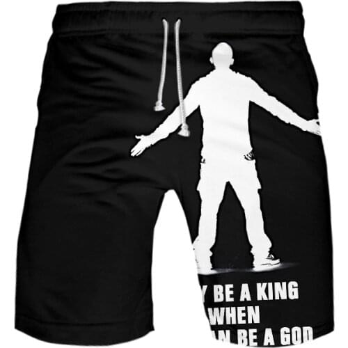 2020 Fashion Mens Beach Shorts Eminem 3D Printed Beach Shorts Mens Eminem Boys Girls Summer Black Beach Casual Shorts xxs-4xl