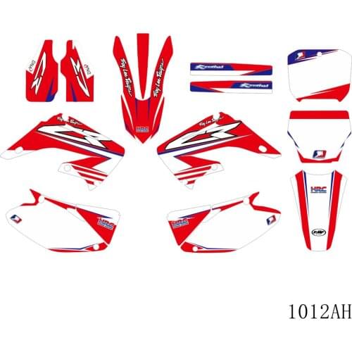 Full Graphics Decals Stickers Motorcycle Background Custom Number Name 3M Matte For HONDA CR125 CR250 CR 125 CR 250 2002-2012
