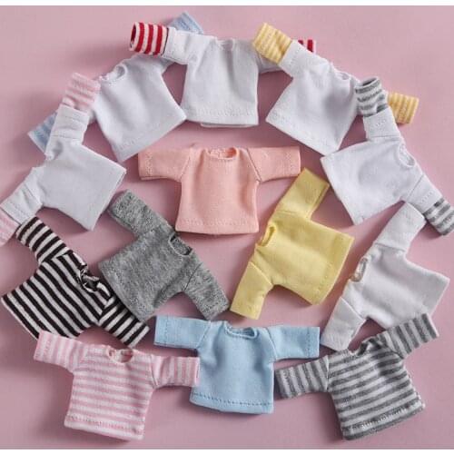 Ob11 doll clothes 1 / 12bjd doll clothes obitsu11 casual wild long-sleeved t-shirt gcc piccodo doll accessories toy