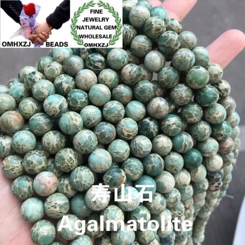 OMHXZJ Wholesale ZB150 6 8 10mm DIY Bracelet Necklace Jewelry Making Accessories Natural Stone Hot Fine Agalmatolite Round Beads