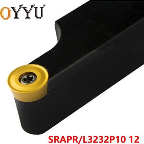 OYYU SRAPR3232P10 SRAPR3232P12 SRAPL3232P10 Carbide Inserts Shank Turning Lathe Tool Holder CNC Cutter Arbor use RPMT10 12
