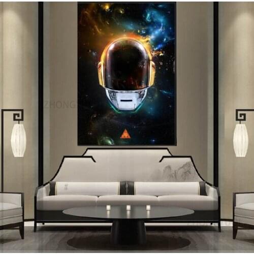 Daft Punk Poster French DJ Music Production Band Hip Hop Canvas Painting Wall Art Pictures Prints Modern Home Room Bar Decor