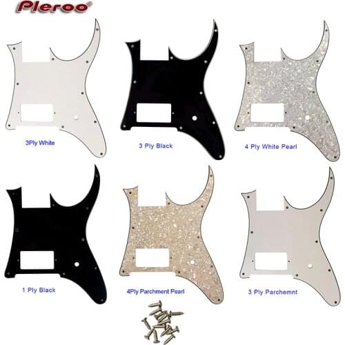 Pleroo Custom Guitar Parts - For MIJ Ibanez RG 350 EX Guitar Pickguard Blank With Bridge Humbucker Pickup Scratch Plate Black