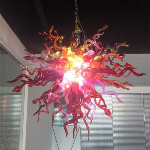 Red Glass Pendant Lighting New Designer Murano Blown Glass Crystal Lamp for Luxury Home Decor