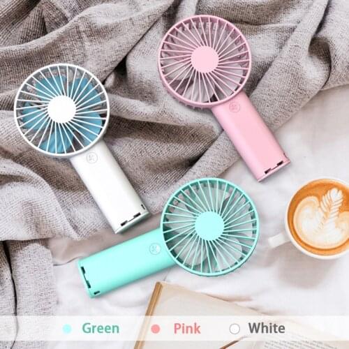 ELOOLE Portable Electric Fan Mini Pink Student Adult Outdoor Fans Air Cooling Fans Hand Held Recharge 4000mla White Ventilador
