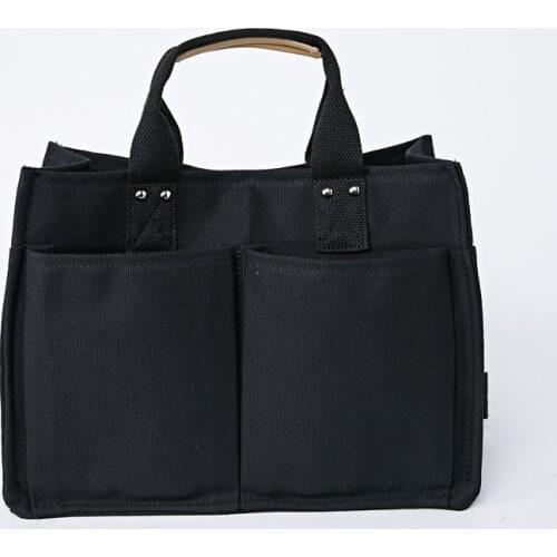 GuangZhou Casual Women Handbags High Qaulity Canvas Cotton Female Middle Tote Bag Korean Lady Crossbody Shoulder Bag Whole Sale