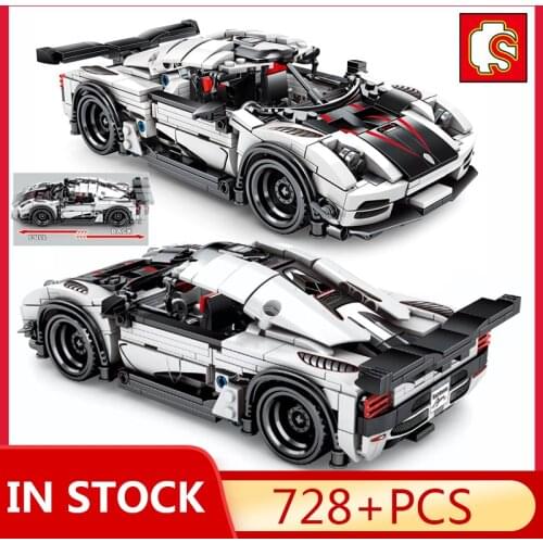 Mould King The Boy favoriteSEMBO Pull Back Mechanical Super Racing Car Al Sports Vehicle Building Blocks Kids Toys Gift Bricks