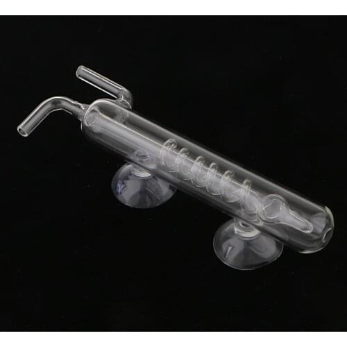 Transparent Aquarium Tank CO2 Diffuser Bubble Counter Carbon Dioxide - Spiral, Clear Glass