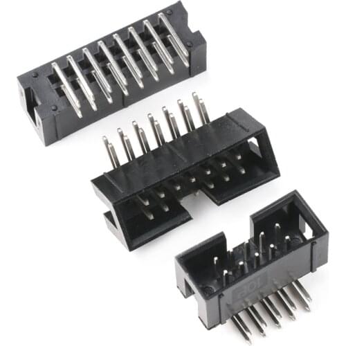 20PCS DC3 6P 8P 10P 14P 16P 20P 26P 30P 34P 40P 50P 2.54mm Socket Header Connector ISP Male Double-spaced Right Angle IDC JTAG