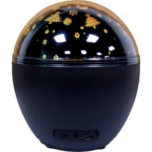 Christmas Projector Children Kids Night Light Room Decoration Gift Snowflakes Colorful USB Holiday Lamp With Bluetooth Music