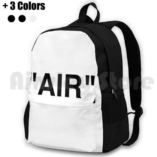 " Air " Logo-Black Outdoor Hiking Backpack Riding Climbing Sports Bag Streetwear Logo Cool Funny Assc Brand Rare Hip Hop Rap