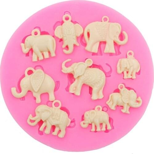 Gadgets Elephant Silicone Mold Cake Candy Clay Animal Cooking Jewelry Farm Chocolate Cookies Baking Moisturizing Mold