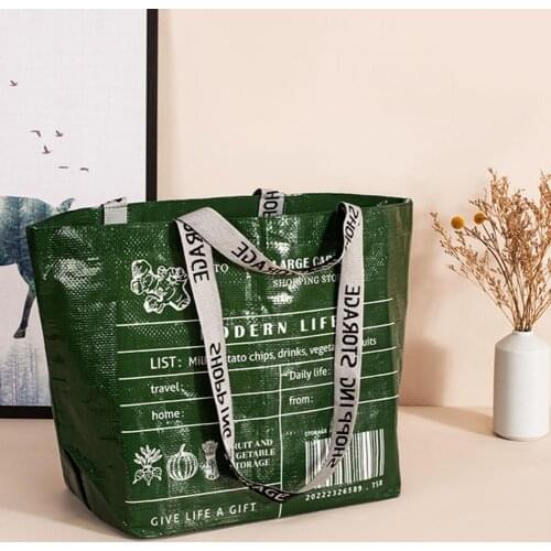 Shopping Bag Folding Large Capacity Waterproof Environmental Protection Tote Pouch for Supermarket Grocery Bags Food Organizer