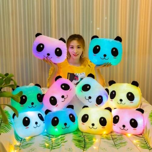 Luminous Plush Toys Stuffed Toy Doll For Kids Sofa Pillow/Cushion Colorful Panda Glowing Christmas Gift Children Girl Room Decor