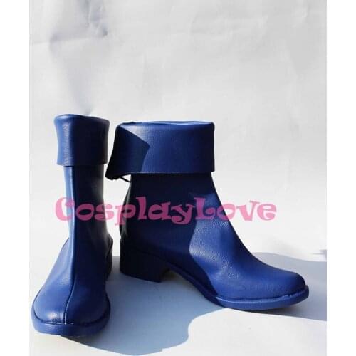 Magical Girl Lyrical Nanoha Takamachi Nanoha Blue Cosplay Shoes Boots Hand Made Custom-made For Halloween Christmas CosplayLove