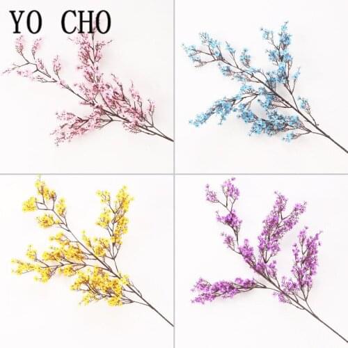 YO CHO Silk cherry blossom branch single branch cherry blossom stem 100 cm event wedding party artificial decoration flower
