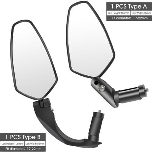 WEST BIKING Bicycle Stainless Steel Lens Mirror MTB Handlebar Side Safety Rear View Mirror Road Bike Cycling Rearview Mirrors