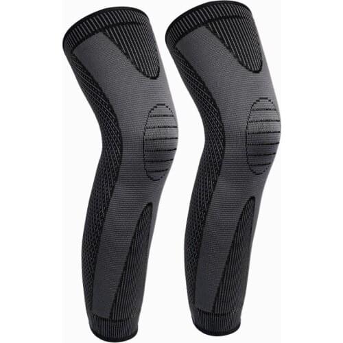 1pcs/2pcs Knee Pads Stripe Sports Lengthen Leg Sleeve Fitness Non-slip Bandage Compression Leg Warmer Unisex