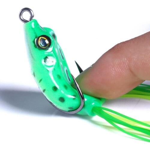 4.8g 4cm Artificial Mini Soft Frog Faux Bait Unique Fake Lure with Hook Lifelike Appearance Fishing Tackle Accessory