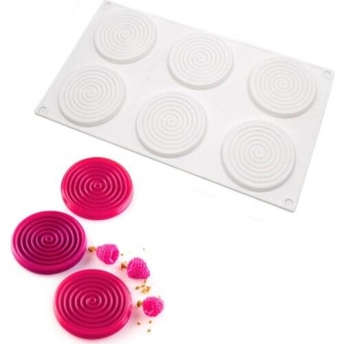 6 discs cooking tools fondant Shaped baking Cake Chocolate Sugar Silicone Craft Fondant Mold Tray candy mold