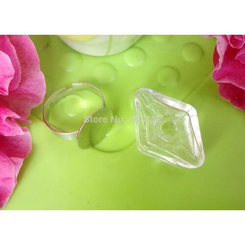 Free shipping !! 10pcs 20X28MM Lemon Liquid Rings,glass bubble rings,glass bottle rings,wishing bottle,glass bulb ball rings