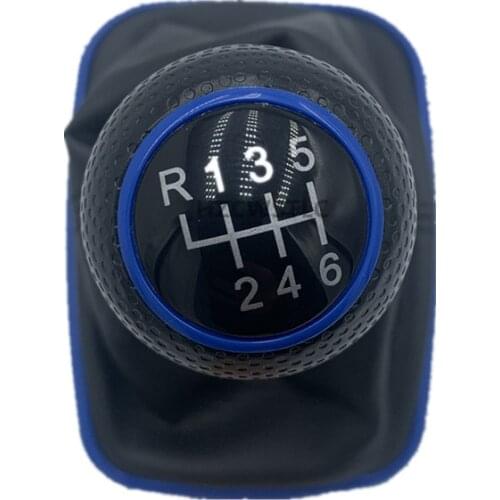 Free Shipping For VW 1999-2004 Golf 4 IV MK4 GTI R32 Bora Jetta MT 6 Speed Blue Car Gear Shift Knob Lever Shifter Gaitor Boot