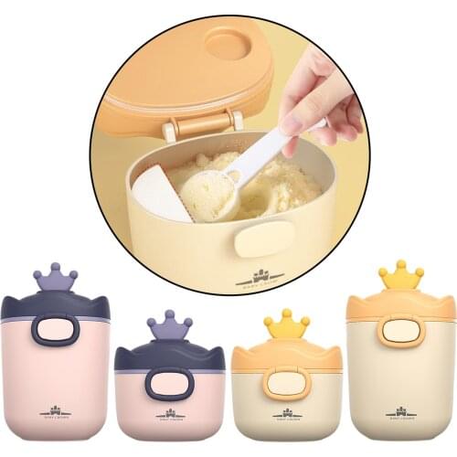 Formula Dispenser Snack Cups with Carry Handle for Outdoor Activities Baby Yellow L