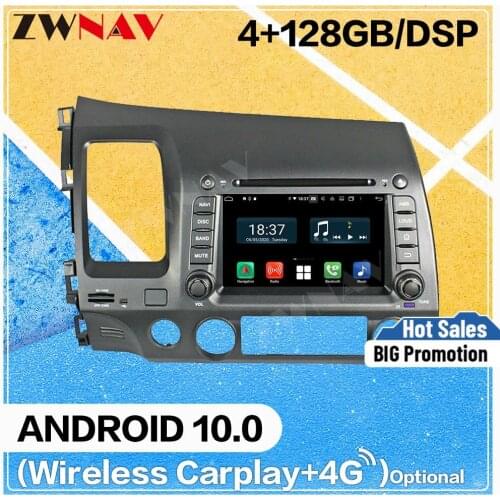 128GB Carplay Android screen DVD Player for HONDA CIVIC 2006 2007 2008 2009 2010 2011 GPS Navi Auto Radio Audio Stereo Head unit