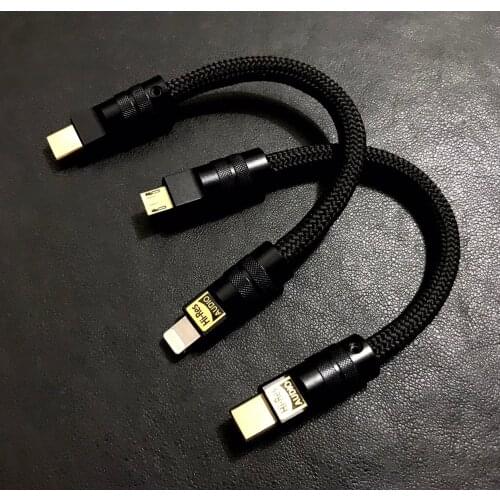 Hugo2 W2 S1 mobile phone DAC decoding headphone amp lightning to TypeC to Micro single crystal silver OTG cable