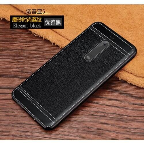 Leather Case for Nokia 5 Global Dual TA-1024 TA-1044 TA-1053 Phone Bumper Fitted Case for Nokia5 TA 1024 1044 1053 Soft Cases