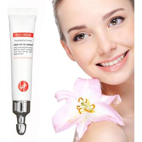 VIBRANT GLAMOUR Eye Cream Peptide Collagen Serum Fade Wrinkle Anti Aging Remove Dark Circles Against Puffiness Eye Care TSLM1