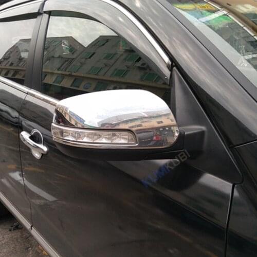 KUMIKUBI Fit For Kia Sorento 2009 to 2014 ABS Chrome Exterior Rearview Mirror Cover Side Door Mirror Trims Car Styling 2pcs