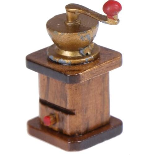 Mini Metal Coffee Grinder Simulation Furniture Model Toys for Doll House Decoration 40*18mm 1/12 Dollhouse Miniature Accessories