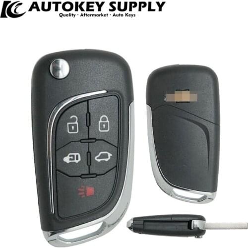 Modified ForChevrolet 4+1 Button Remote Flip Key With Blade (Higher Quality) AKGMF133