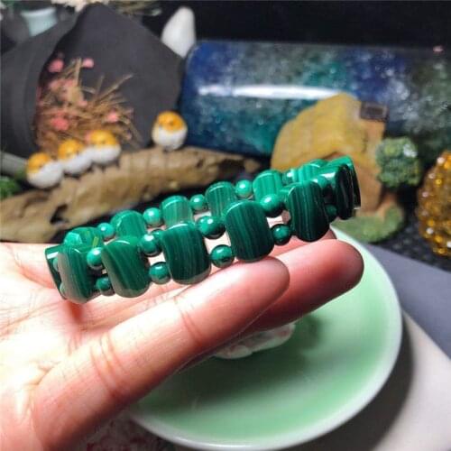 12.5*8.8mm AA Grade Green Top Natural Malachite Stone Beads Braclete