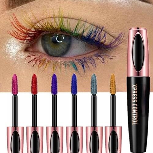 New Color Mascara Waterproof Sweat-proof Thick Curls Long No Fading No Blooming Make-up 4d Mascara
