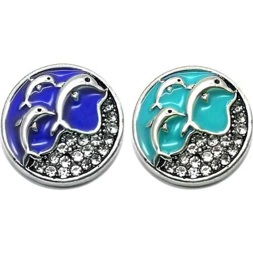 Wholesale metal Rhinestone Snap Buttons w176 Diy Jewelry fit 18mm Snap button Necklaces/Bracelets for women Gift Accessories