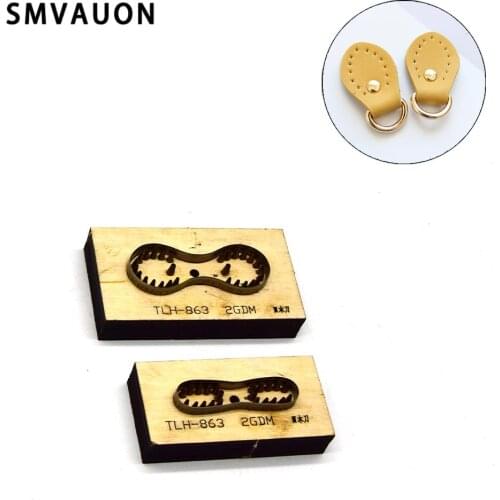 DIY leather zipper handle key tag zipper tag wallet pull ring bag pull ring suitable for die cutting machine