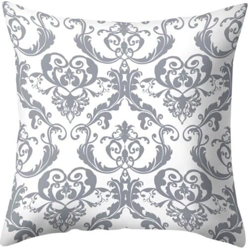 Gray Geometric Square Throw Pillow Protector Case Cushion Cover Bedding Articles
