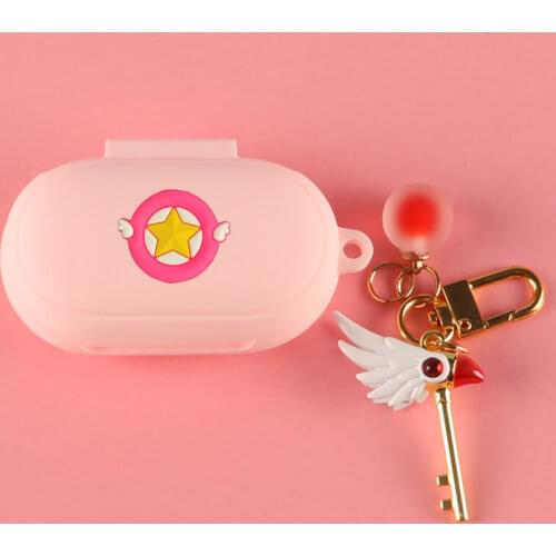 Cute Silicone Cover for Samsung Galaxy Buds 2019/ Buds+ Plus Case Bluetooth Earphone Protect Accessories Keyring Decor for girl