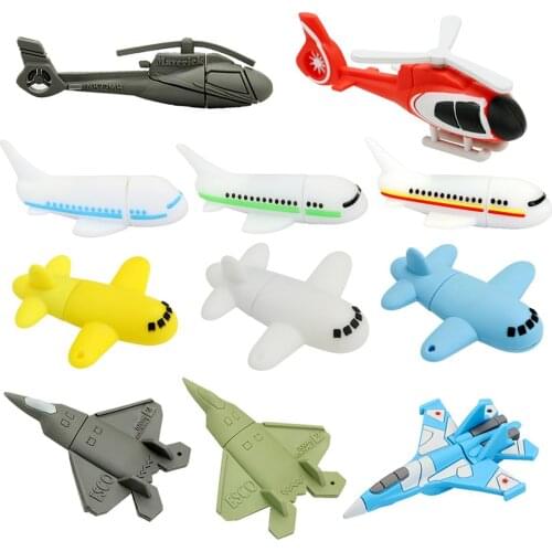 New USB Flash Drive Various Airplane Model Pendrive 8GB 16GB 32GB 64GB 128GB 256G Helicopter Pen Drive Cle USB Memory Stick Disk