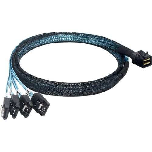 Internal Mini SAS to SATA Cable, SFF-8643 for Raid Controller Hard Drive