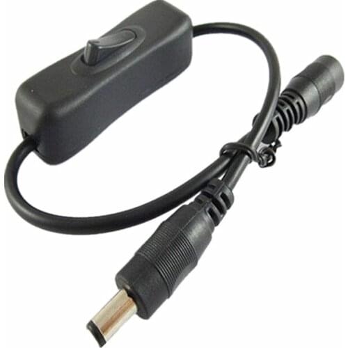 304 DC Switch On Off with Female Male Power Cable 5.5x2.1mm LED DC Connector Switch 5V 12V 24V for CCTV LED Strip Light