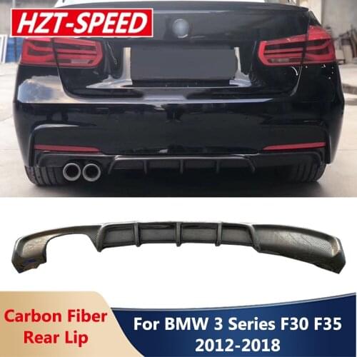F30 MP Style Real Carbon Fiber Material Rear Bumper Lip Spoiler Diffuser Car Body Kit For BMW 3 Series F35 320i 328i MT