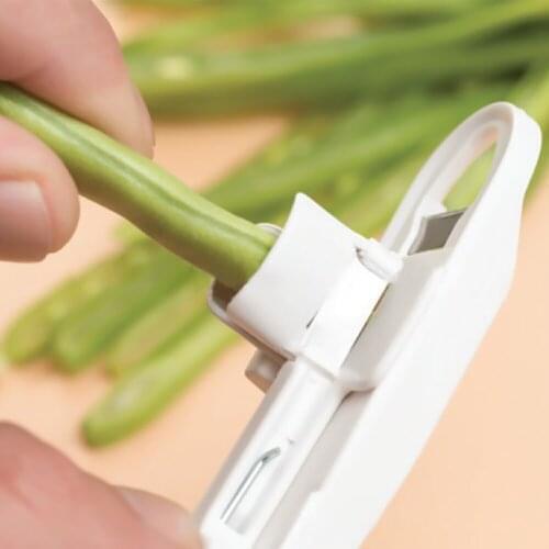 Green Bean Slicer Cutter Cut Fruit Vegetable Stringer Peeler Remover For Easy Kitchen Gadgets Cozinha Kitchen Accessories