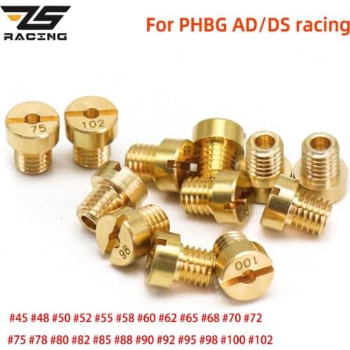 ZS Racing 10/12Pcs Universal Motorcycle Carburetor Main Jet Set For PHBG AD/DS Racing Carb From Size #30-#135