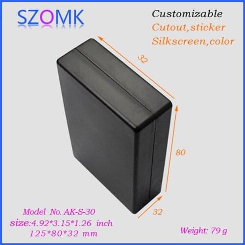 10pcs/lot plastic case abs project box for electronics 125x80x32mm abs plastic housing for diy pcb broad