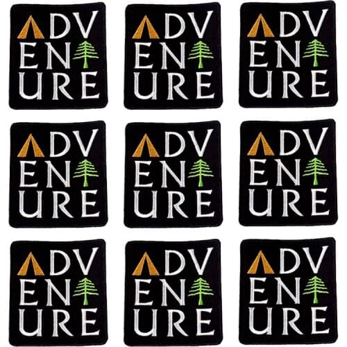 Prajna 10PCS Outdoor Letter Patches On Clothes Embroidered Patches For Clothing Iron On Patches For Clothes DIY Camping Stickers