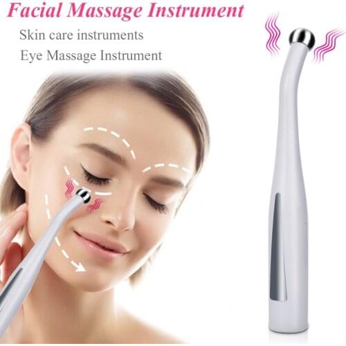 2 in 1 Microcurrent Eye Massager Pen Remove Wrinkles Dark Circles Anti Aging Ion Importing Frown Eye Patch Relief Eyes Care Hot