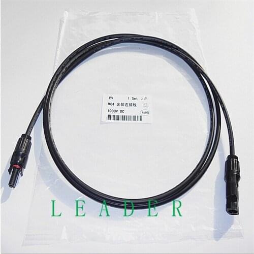 200 Pcs /Lot Solar Cable Extension 1 Meter Kit With SOLAR Connectors 4mm2 Solar Panel Cable LJ0160